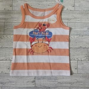 Garanimals Orange and White Striped Tank Top Boys 6-9 Months